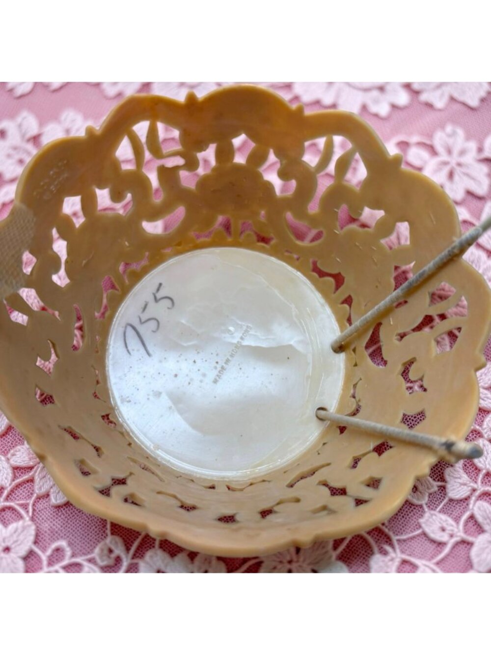 Vintage Bride & Groom Cake Topper With Lace Dress & Tulle Veil Mid-Century Weddi - Picture 3 of 7